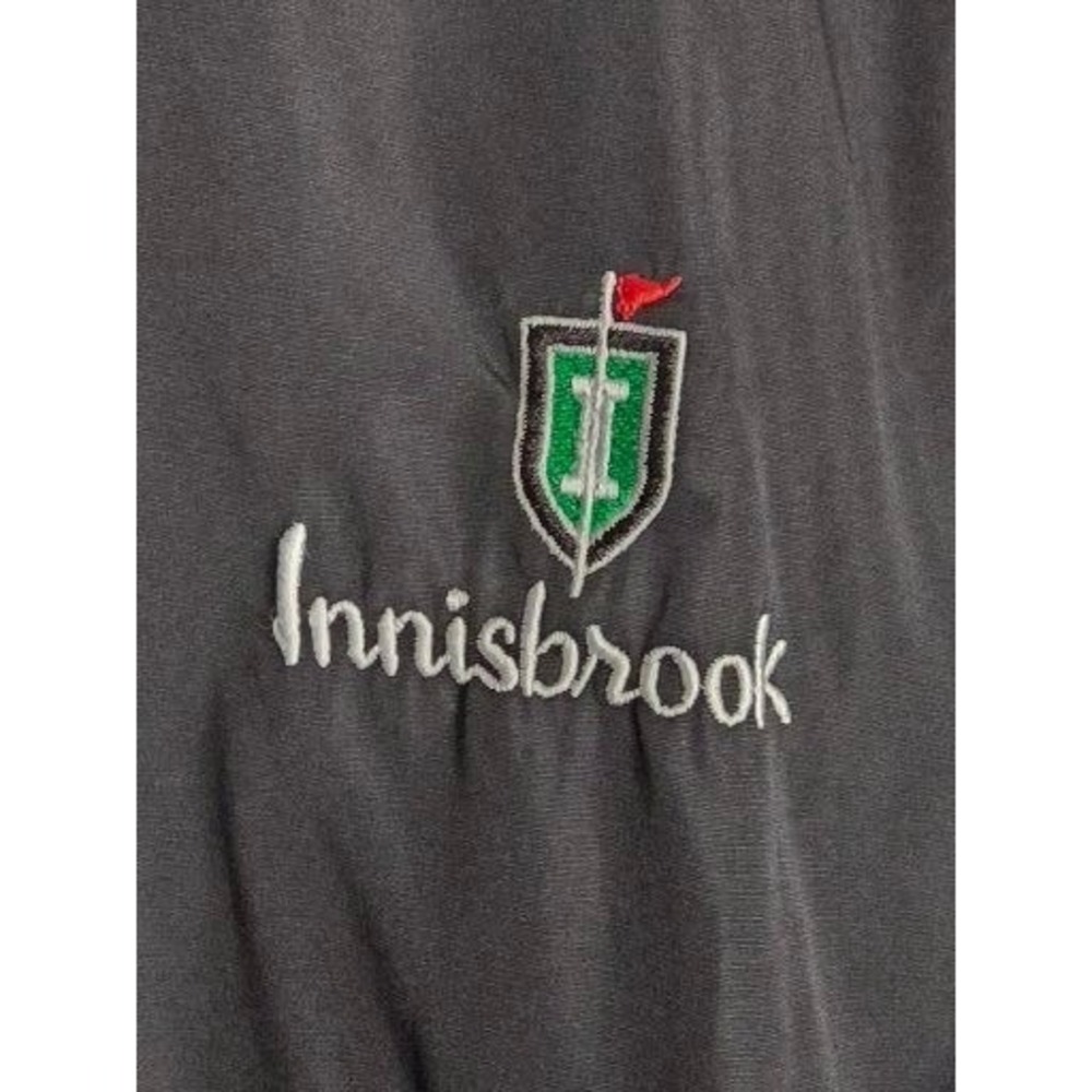 FootJoy Windshirt Mens M Pullover Golf Jacket Black V Neck Innisbrook Resort - Picture 4 of 10
